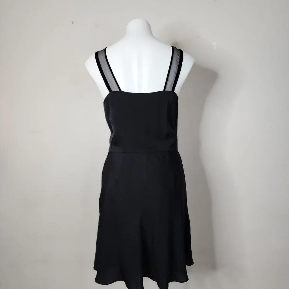 NWT Theory Devron Black Silk Fit‎ and Flare Dress Size 10 - Picture 9 of 16